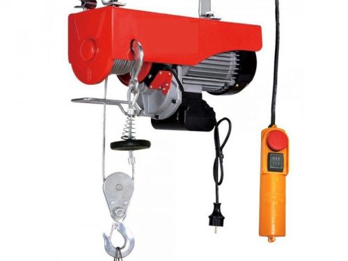 ELECTRIC SCAFFOLD HOIST 500 / 1000 KG, 1600W ELECTRIC WINCH WITH HOOK AND PULLEY