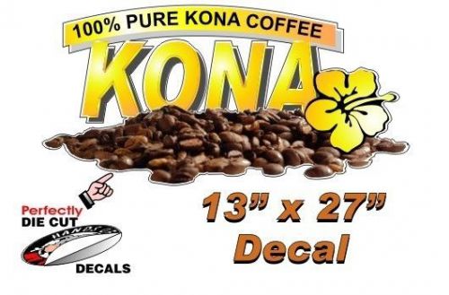 Kona coffee 13&#039;&#039;x27&#039;&#039; decal for coffee shop menu, coffee wagon or truck sign for sale