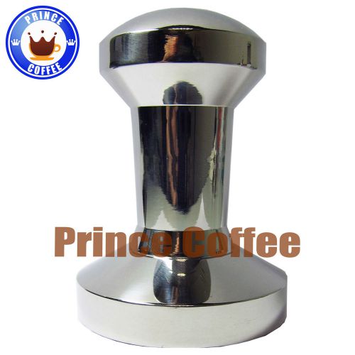 Espresso Coffee Tamper Press 57.5mm Flat Base Clear Body 304 Stainless Steel