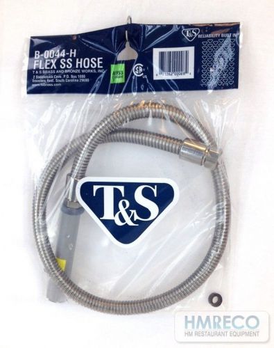New t&amp;s b-0044-h brass pre-rinse flexible hose - 44&#034; for sale