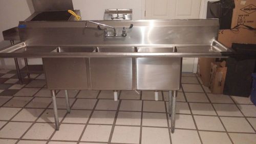Cannonware 3 compartment sink e3cwp18182-18 for sale