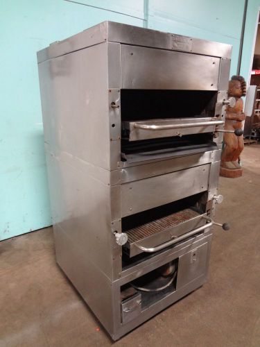 &#034; south bend &#034; h.d.commercial double stack nat. gas infra red broiler/salamander for sale