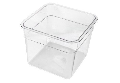 Crestware Commercial 8 Quart Square Clear Container (Package of 6)