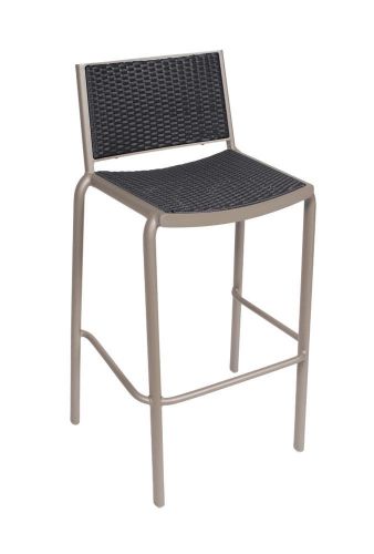 New cocoa beach outdoor aluminum frame synthetic wicker bar stool for sale