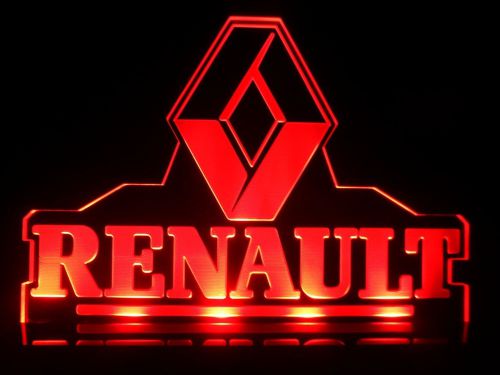 Renault Logo LED Light Lamp Counter top  Auto Car Man cave room Garage Sign Gift