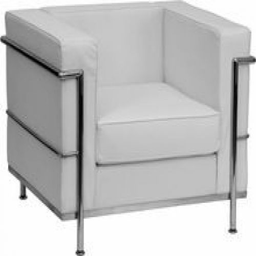 Flash Furniture ZB-REGAL-810-1-CHAIR-WH-GG HERCULES Regal Series Contemporary Wh