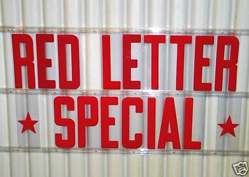8&#034; flex letters all red sign letters on flexible plastic for portable signs for sale