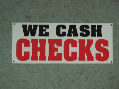 WE CASH CHECKS BANNER Sign High Quality for Pawn Shop Cashing Grocery Tax Store