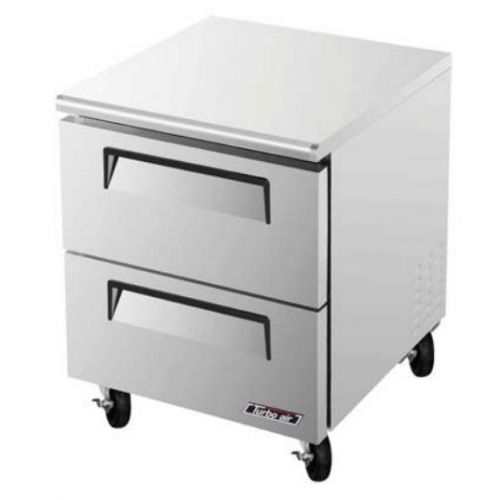 Turbo air tuf-28sd-d2 28&#034; super deluxe two drawer undercounter freezer - 7 cu. f for sale