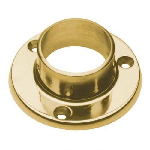 Lavi Industries 00-510/1H Polished Brass 3&#034; Diameter Wall Flange  1-1/2&#034; Tubing