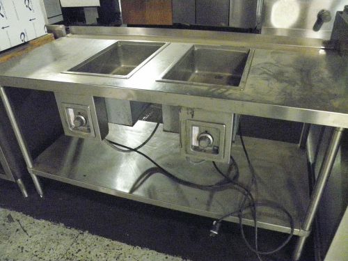 Wells 1000 two well electric heat and hold hot food steam buffet table for sale