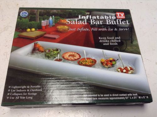 TV Trends Inflatable Salad Bar Buffet &amp; Beer, Beverage Party Ice Cooler - White
