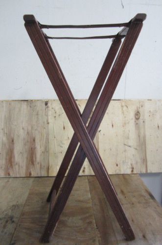 Wooden Serving Tray Rack, 2 Wide Straps, Fold-able - MUST SELL! SEND ANY OFFER