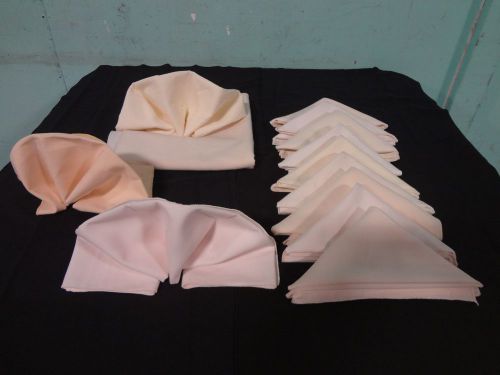 LOT OF 150 IVORY COMMERCIAL GRADE 20&#034; x 20&#034; RESTAURANT DINNER LINEN NAPKINS