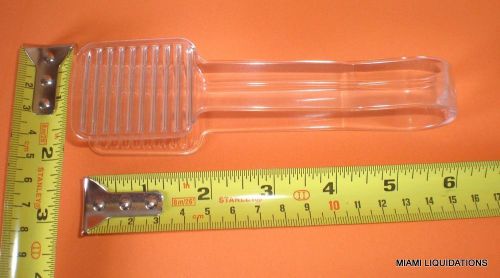 LOT OF 10 Silite T-6 Serving Tong 6&#034; Ribbed Grip Clear Buffet Restaurant Poly