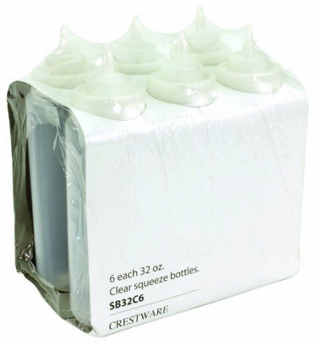 NEW Crestware 12-Ounce Squeeze Bottles  6-Pack