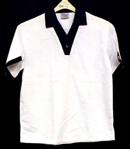 Chef Server Uniform Shirt King Menus Apparel White Black Collared Busboy L New