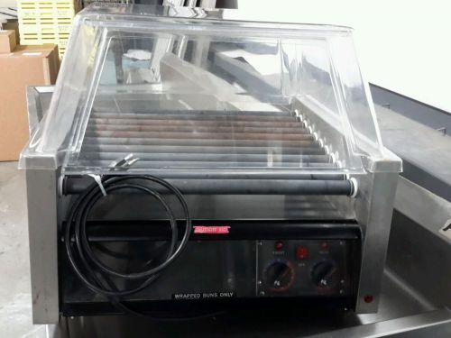 Used star grill max commercial hot dog roller grill 30scbb w/ sneeze guard for sale