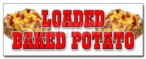 36&#034; LOADED BAKED POTATO DECAL sticker idaho fresh hot bacon cheese soup