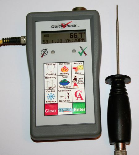 Sensitech QuickCheck HandHeld Food Safety Temperature Probe Data Logging Device