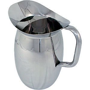 RESTAURANT STAINLESS STEEL WATER PITCHER / 64 OZ