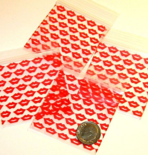 200 Baggies Red Lips 2 x 2&#034; Apple brand  mini ziplock bags 2020