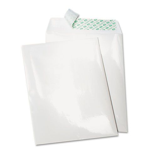 Tech-no-tear catalog envelope, poly coating, side seam, 9 x 12, white, 100/box for sale
