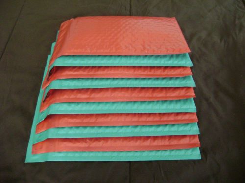 40 - 20 each Red &amp; Green 6 x 9 Bubble Mailer Self Seal Envelop Padded Mailer