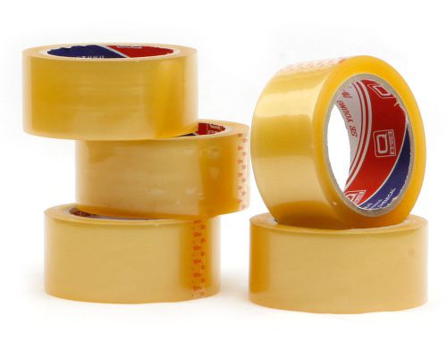 Clear Parcel Packing Tape Sellotape 48mm X 50m X 5rolls - Free Ship w/ Track #