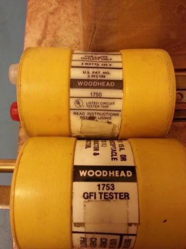 Woodhead 1750 Circuit Tester &amp; 1753 GFI  RECEPTACLE TESTER ELECTRICAL PRO TOOLS
