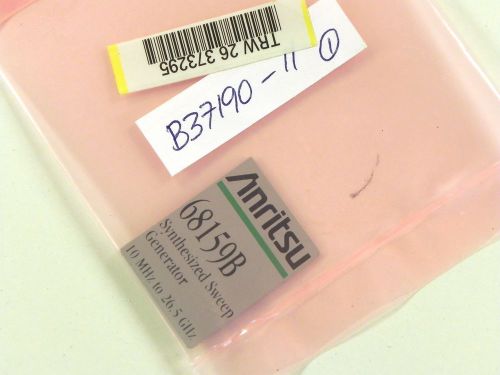 Anritsu B37190-11 68159B Model Label