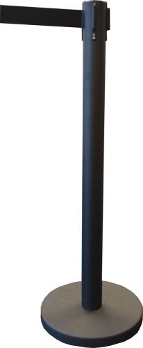 retractable Crowd control barrier (PAIR) black and blue