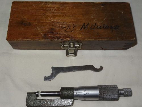 MITUTOYO 0&#034;-1&#034; HUB COMPACT MICROMETER .001&#034; 147-351 WITH BOX