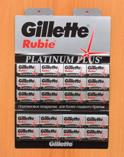 100 NEW GILLETTE RUBIE PLATINUM PLUS DOUBLE EDGE SAFETY RAZOR BLADES