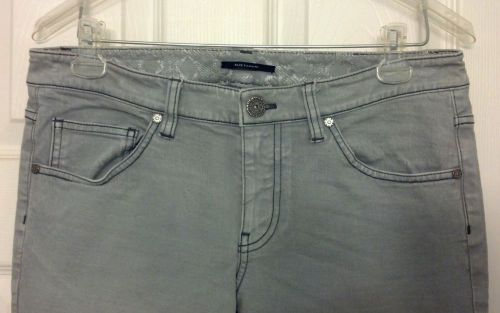 Elie Tahari Gray/Silver Jeans 8 ~ Soft Cotton Stretch Denim Pants, Straight Cut