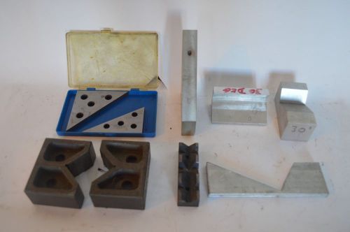 9 Piece Lot Vintage Machinist tool lot tooling, blocks, gage, etc