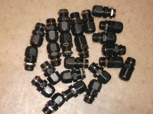 this is a lot of 24 Strain Relief Cord Connectors QC brand M16-15