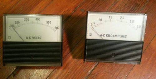 Vintage Volt Amp Meter Gauge Made in USA Steampunk Industrial Panel  Electronics