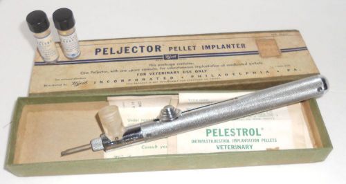 Peljector Vintage Veterinary Animal Pellet Implanter for Capette Pellets Wyeth