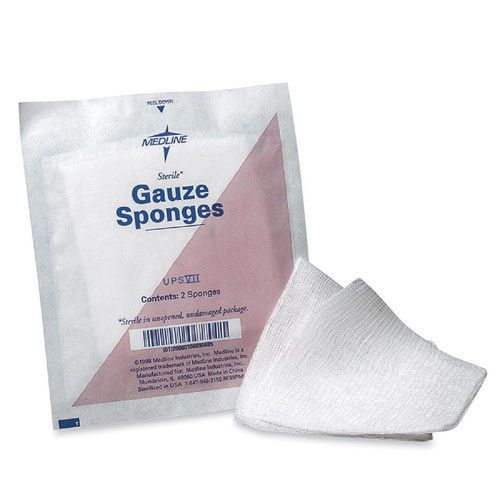 Medline Gauze Sponges, Nonsterile, 4&#034;x4&#034;, 8 Ply, 200/PK, White