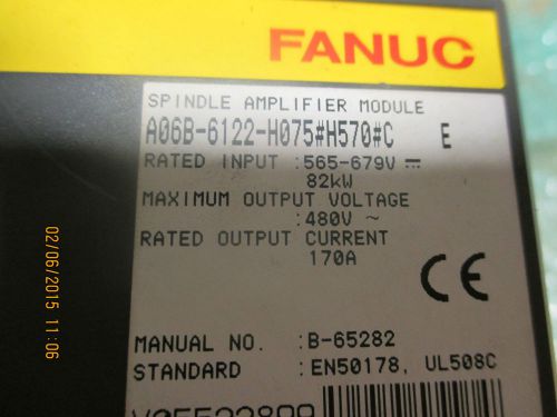 FANUC A06B-6122-H075#570#C SPINDLE AMPLIFIER MODULE