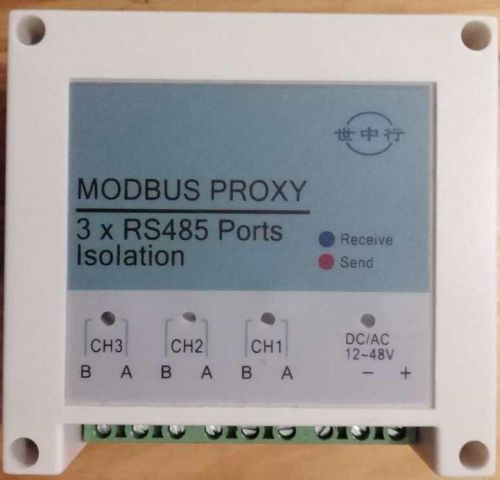 modbus (RS485) gateway/hub/proxy for one 1 or two 2 masters to slaves,