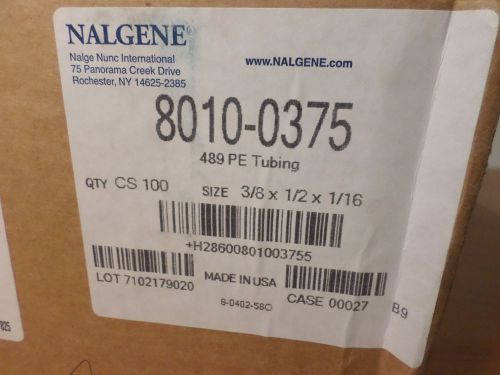 NALGENE 489 Polyethylene PE Laboratory Tubing 3/8” ID 1/2” OD 8010-0375 (100 Ft)
