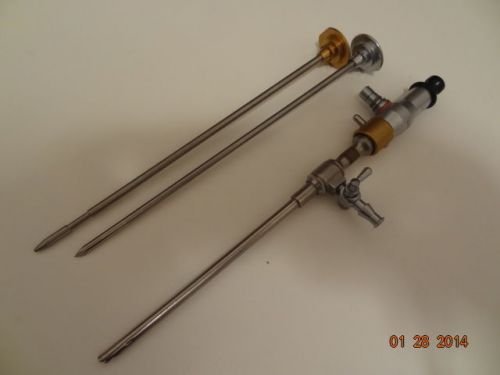 Arthroscope 30 deg 4 mm needs a snap on adpter w sheath &amp; obturator = trocar, for sale