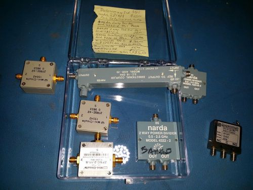 MIXED LOT DUCOMMUN/NARDA/MINI-CIRCUITS POWER DIVIDERS &amp; COUPLERS (QTY 7)