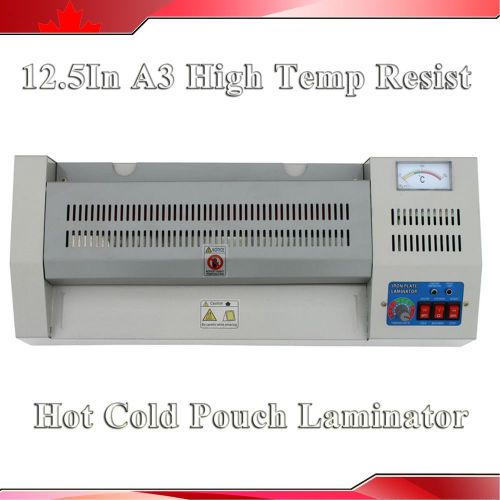 12.5&#034; High Temperature Hot Cold 4Roll Pouch Film Laminating Machine Laminator