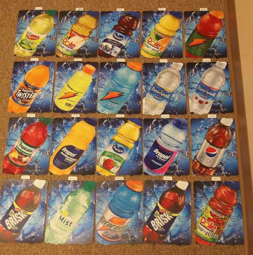 soda vending machine flavor labels , qty 20 for 1 price Pepsi, Gatorade Dole etc