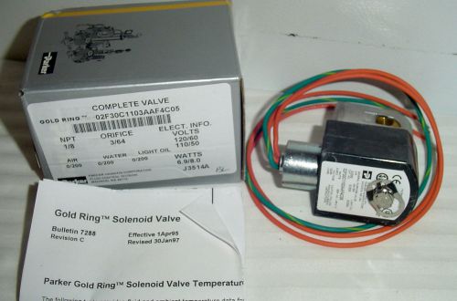 New parker/gold ring/skinner solenoid valve 02f30c1103aaf4c05 normally closed for sale