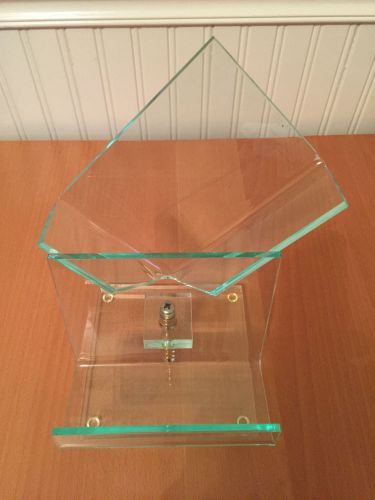 Acrylic Display Stand, Glass Look, 2 Level, Non-Skid Feet