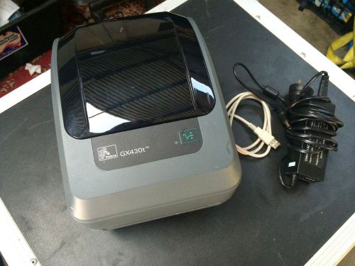 Zebra GX430t POS Thermal Printer with power supply, printhead and USB cable